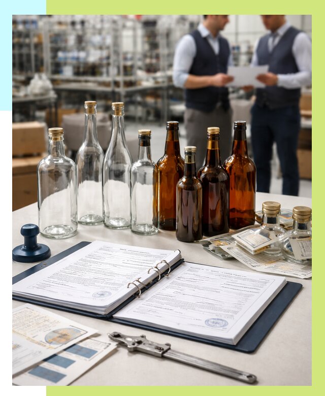 Сертификация стеклянных бутылок в Нижнекамске от 25348 р. | Алешин-Нжм