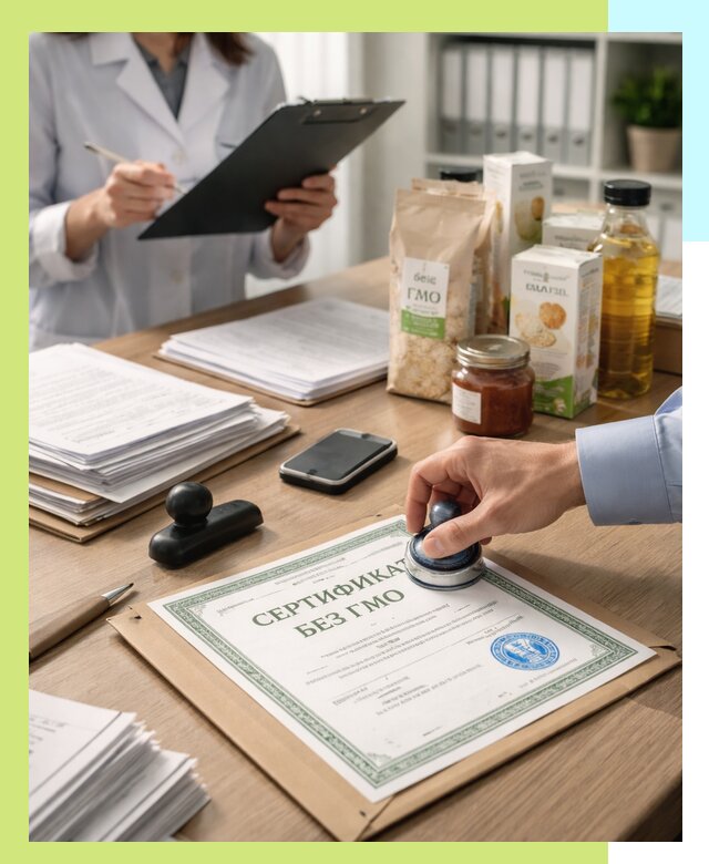 Получение сертификата Без ГМО для продукции в Нижнекамске