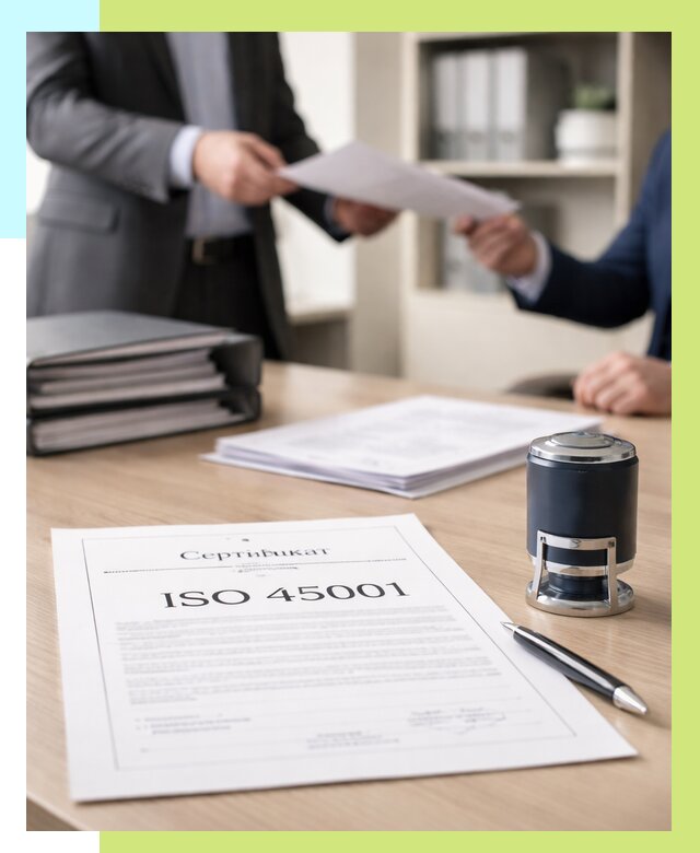 Сертификат ISO 45001 в Нижнекамске под ключ от 45626 р. | Алешин-Нжм